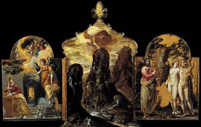 El Greco The Modena Triptych Germany oil painting art